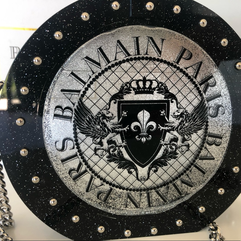 SOLD NEW Balmain Moving Liquid Glitter Purse